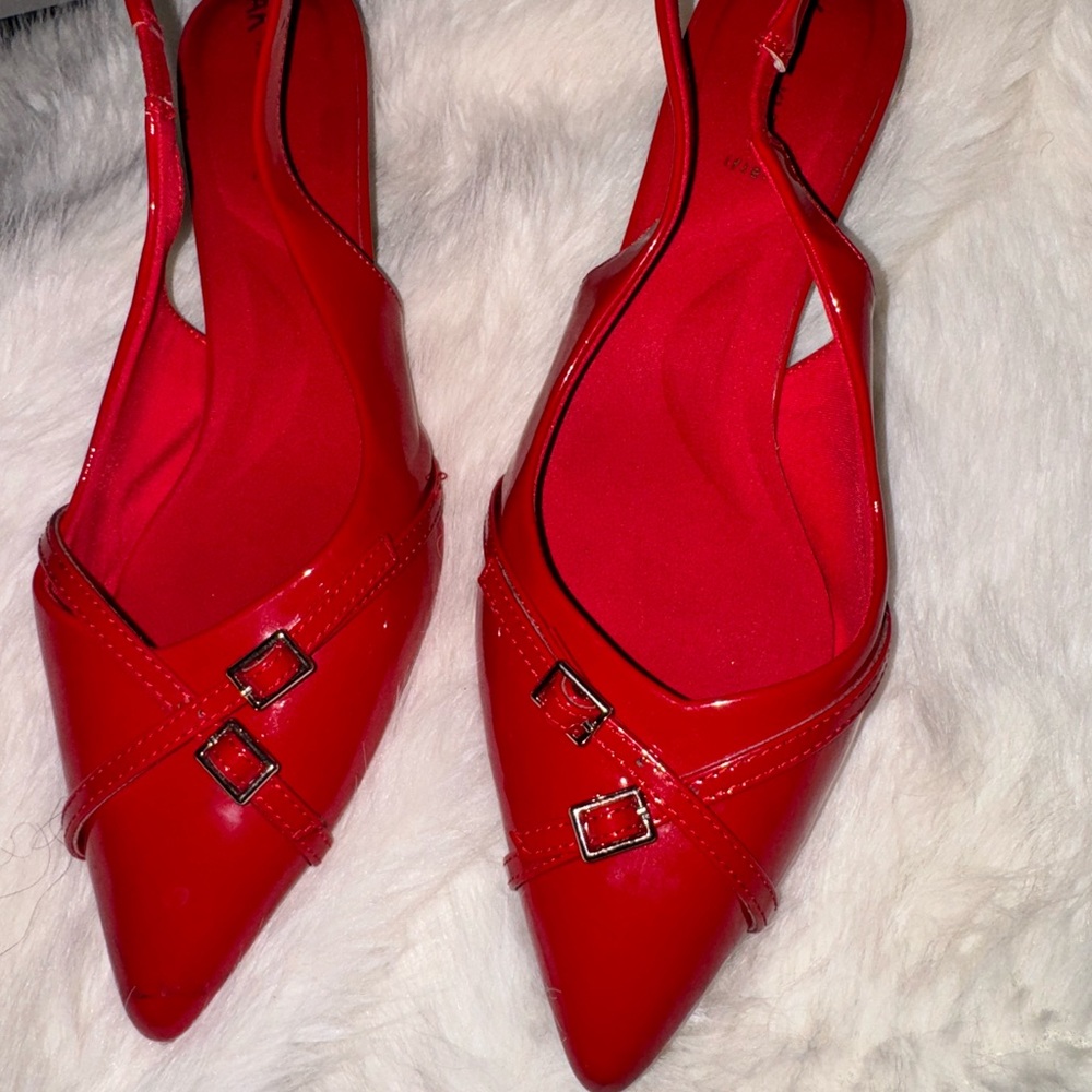 Stylish Red Women's Slingback Shoes